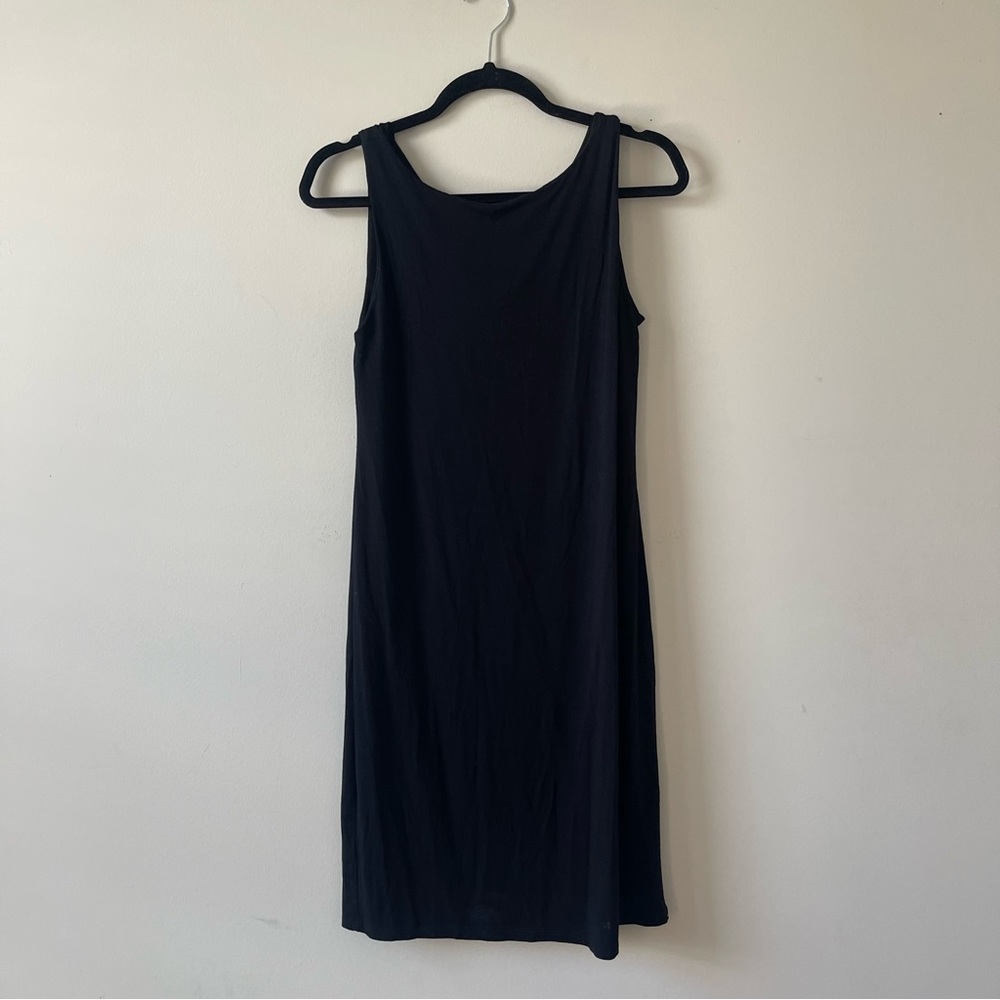 FINAL Eileen Fisher Casual Black Soft Dress - Picture 1 of 7